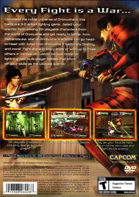 Onimusha - Blade Warriors box cover back